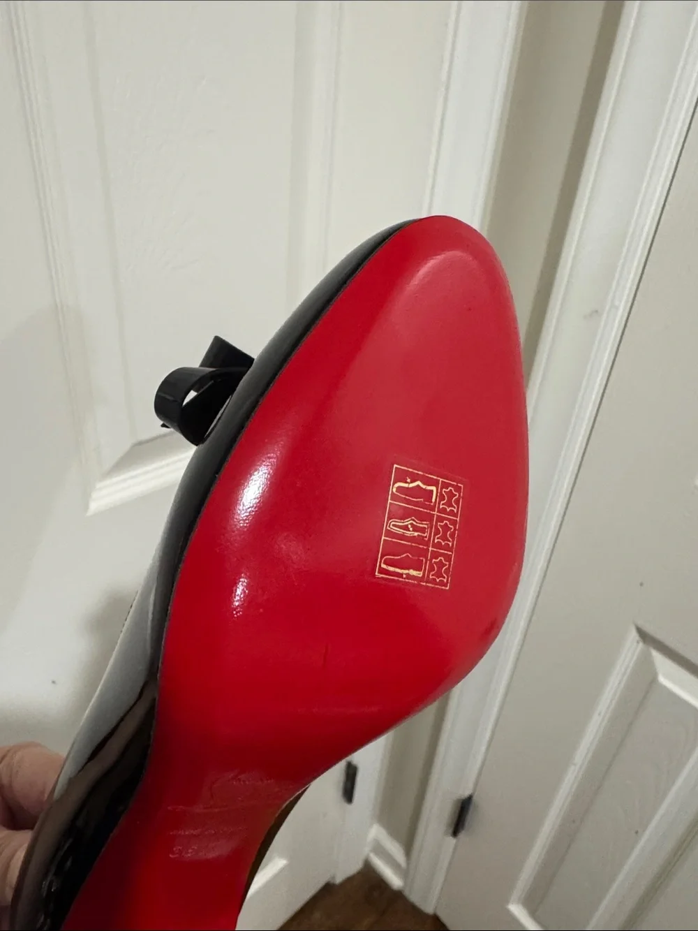 Christian Louboutin/Black Patent 4” Heels with Bow On Toe/US Size 6.5/NWOT! - Picture 11 of 16